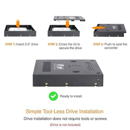 ICY DOCK 2.5" to 3.5" SAS/SATA HDD & SSD Converter/Mount/Kit/Adapter | EZConvert MB882SP-1S-2B