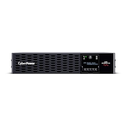 CyberPower PR1500RTXL2UCN Smart App Sinewave UPS System, 1500VA/1500W, 8 Outlets, 2U Rack/Tower, AVR, RMCARD205 Pre-Installed, Built-in Cloud Monitoring Expandable / Network Card 1500VA