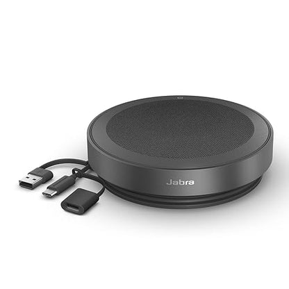 Jabra Speak2 75 SE (Second Edition) Wireless Bluetooth Speakerphone - 4 Noise-Cancelling Mics, 65mm Speakers - New Linking Feature - USB-C Dongle - Certified for Microsoft Teams - Dark Grey