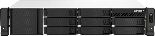 QNAP TS-873AeU-4G-US 8 Bay High-Speed Short Depth Rackmount Rackmount Dual-2.5GbE NAS AMD Ryzen™ CPU, 4GB DDR4 Memory and 2.5GbE (2.5G/1G/100M) Network Connectivity (Diskless) NAS TS-873AeU-4G