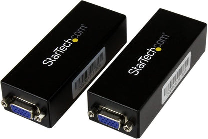 StarTech.com VGA Over CAT5 Extender – 250 ft (80m) – 1 Local and 1 Remote Unit - VGA Video Over Ethernet Extender Kit (ST121UTPEP) Black No Audio Support Single power adapter