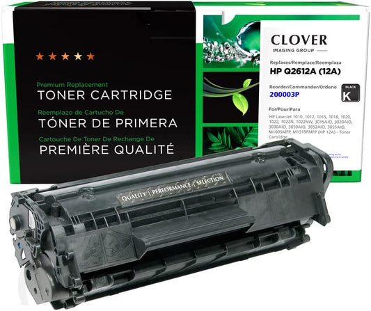 Clover imaging group Clover Remanufactured Toner Cartridge Replacement for HP Q2612A (HP 12A) | Black
