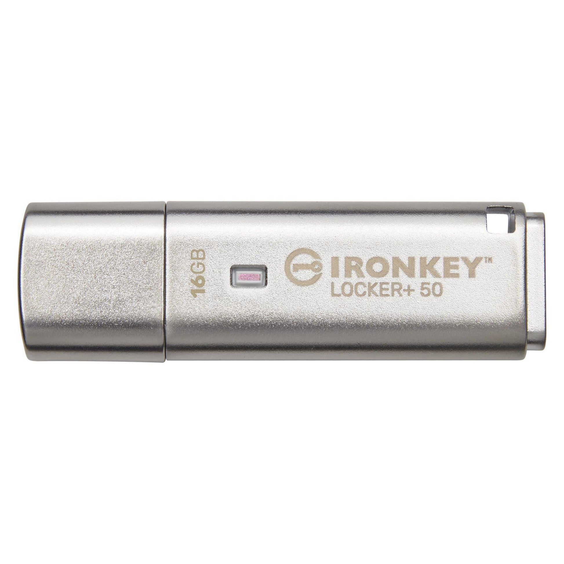 Kingston IronKey Locker+ 50 - USB Flash Drive - 16 GB