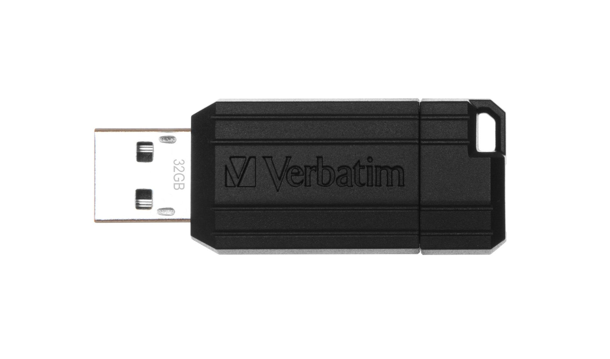 Verbatim PinStripe USB Flash Drive, 32 GB, Black
