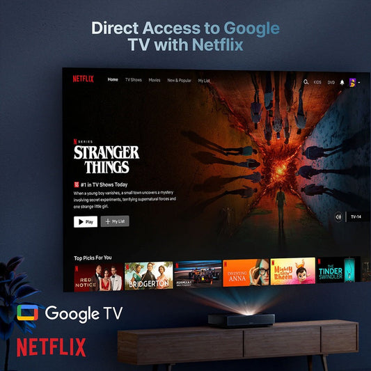 Formovie Cinema Edge UST 4K Laser TV Projector Featuring Google TV With Netflix