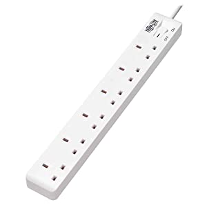 6FT Tripp Lite 6 - Outlet British Power Strip - White - Dealtargets.ca