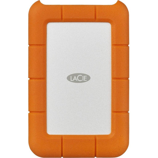 LaCie Rugged Secure External Hard Drive 2000 GB Orange, White