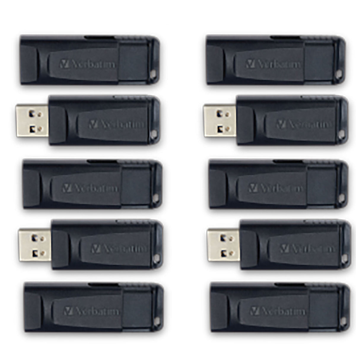 Verbatim 32GB Store 'n' Go USB 2.0 Flash Drive, Black - 10-Pack Business Bulk