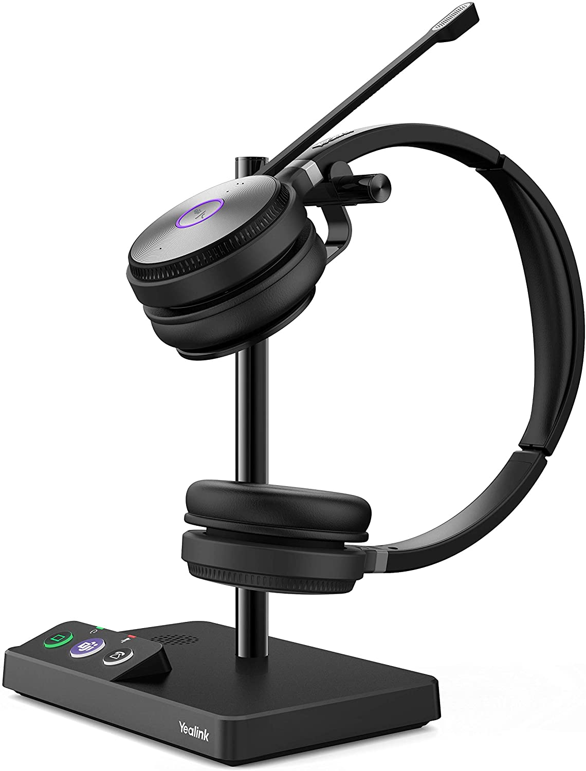 Yealink WH62 Dual Teams Wireless Noise Canceling Headset - Connects and Works with USB Enabled Deskphones, Computers and Softphones. Headset Includes a 500ft Wireless Range + Intelligent Mute Yealink WH62 Dual Teams Certified