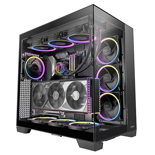 Antec C8, RTX 40 GPU Support, Independent PSU Cooling, Type-C 10Gbps Port, Seamless Tempered Glass Side Panels, 360mm Radiator Support, Full-Tower E-ATX PC Case