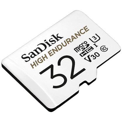 SanDisk 32GB High Endurance Video microSDHC Card with Adapter for Dash cam and Home Monitoring Systems - C10, U3, V30, 4K UHD, Micro SD Card - SDSQQNR-032G-GN6IA 32GB Card Only