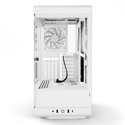 HYTE Y40 Modern Aesthetic Panoramic Tempered Glass Mid-Tower ATX Computer Gaming Case with PCIE 4.0 Riser Cable Included, Snow White (CS-HYTE-Y40-WW)