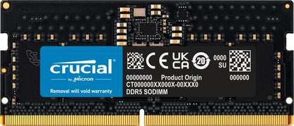Crucial RAM 8GB DDR5 4800MHz CL40 Laptop Memory CT8G48C40S5 8GB 4800MHz