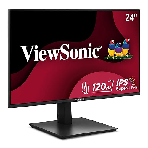 Viewsonic VA2448-MHJ 24 Inch Full HD 1080p IPS Monitor with 120Hz, Advanced Ergonomics, Eye Care, HDMI, and VGA Inputs for Home and Office