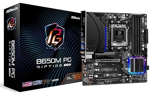 ASRock B650M PG Riptide WiFi AMD Socket AM5 Ryzen 7000 Series Processors Motherboard