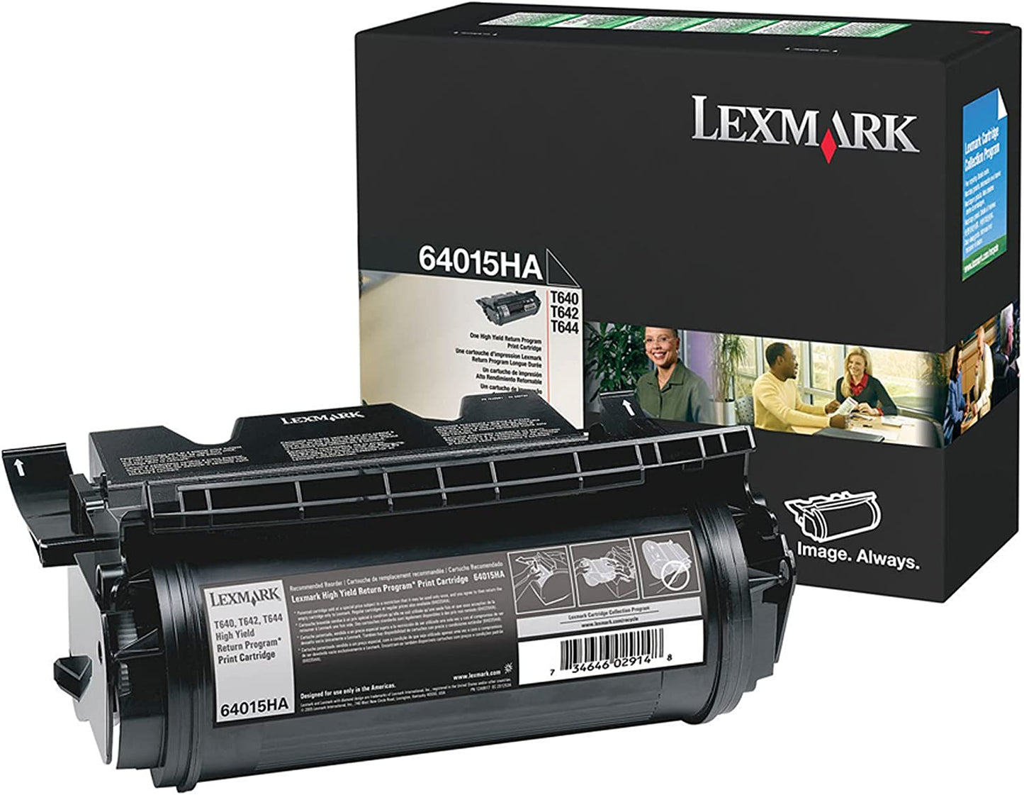 Lexmark 64015HA High Yield Return Program Print Cartridge, Black