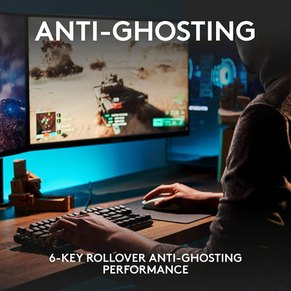 Logitech G413 TKL SE Mechanical Gaming Keyboard - Compact Backlit Keyboard with Tactile Mechanical Switches, Anti-Ghosting, Compatible with Windows, macOS - Black Aluminum G413 TKL SE Keyboard Only