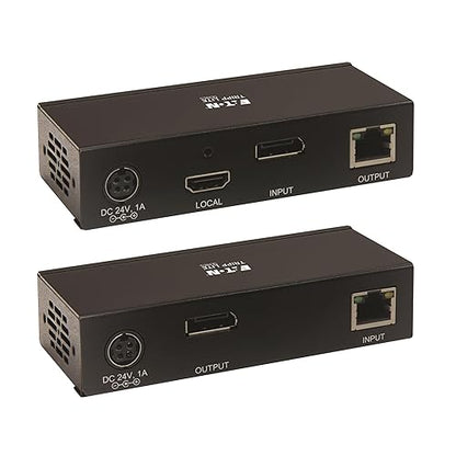 Tripp Lite DisplayPort Over Cat6 Ethernet Extender, Transmitter/Receiver Kit, Up to 230 Feet / 70 Meters, 4K@60Hz Video, 4:4:4, Power Over Cable, TAA Compliant (B127A-1A1-BDBDA)