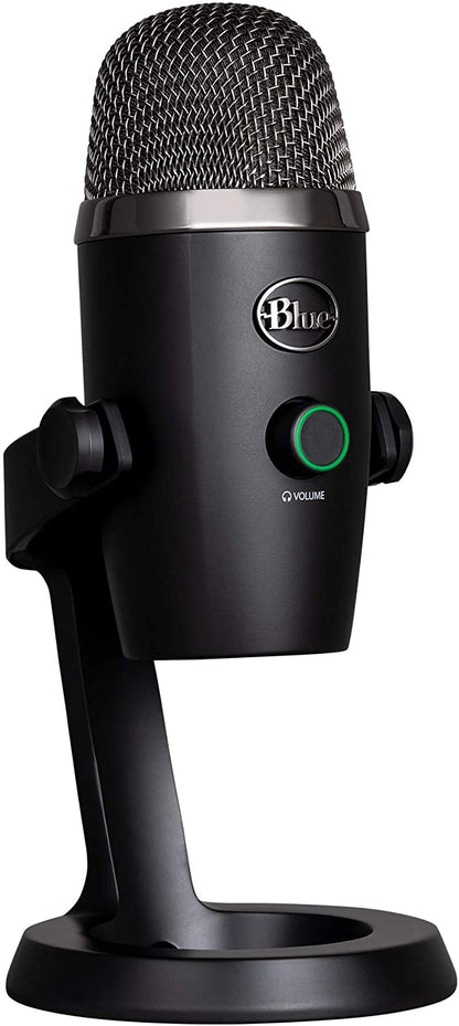 Blue microphones Blue Yeti Nano Premium USB Microphone for Recording, Streaming, Gaming, Podcasting on PC and Mac, Condenser Mic with Blue VO!CE Effects, Cardioid and Omni, No-Latency Monitoring - Blackout Blackout Microphone