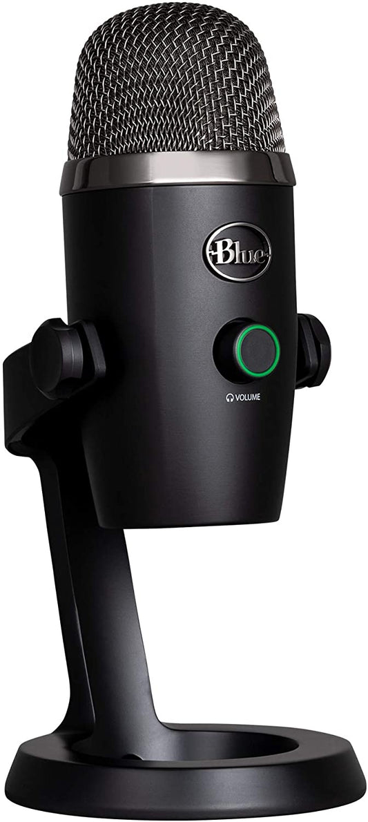 Blue microphones Blue Yeti Nano Premium USB Microphone for Recording, Streaming, Gaming, Podcasting on PC and Mac, Condenser Mic with Blue VO!CE Effects, Cardioid and Omni, No-Latency Monitoring - Blackout Blackout Microphone