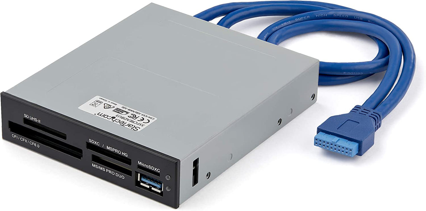 StarTech.com USB 3.0 Internal Multi-Card Reader with UHS-II Support - SecureDigital/Micro SD/Memory Stick/Compact Flash Memory Card Reader (35FCREADBU3) Multi-Card USB 3.0