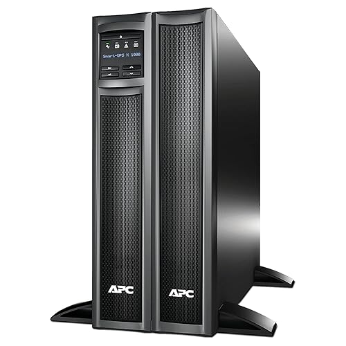 APC Network UPS, 1000VA Smart-UPS Sine Wave UPS with Extended Run Option, SMX1000CNC, Network Management Card, 2U Rackmount/Tower Convertible, Line-Interactive, 120V