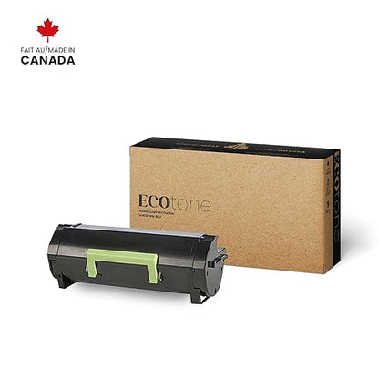 EcoTone Toner Cartridge - Remanufactured for Lexmark 60F1X00 / 601X - Black