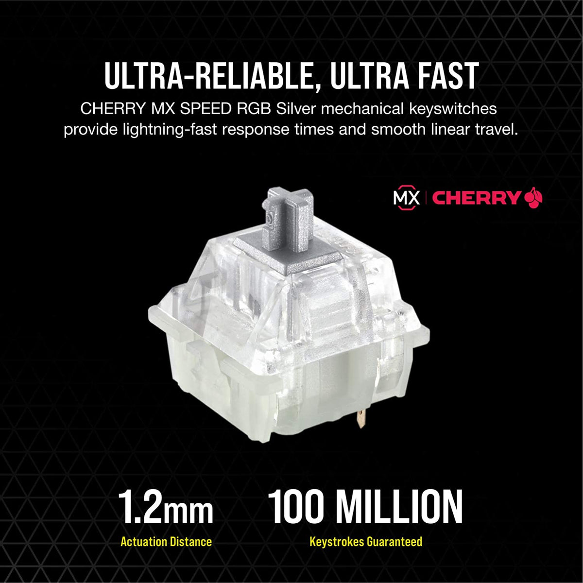Corsair K100 RGB Mechanical Gaming Keyboard - Cherry MX Speed RGB Silver Keyswitches - AXON Hyper-Processing Technology for 4X Faster Throughput - 44-Zone RGB LightEdge - PBT Double-Shot Keycaps