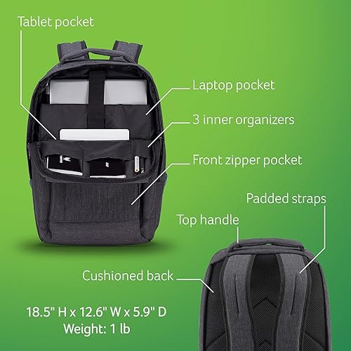 Acer Travel Backpack, Gray, 15.6-inch