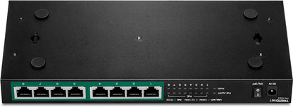 TRENDnet 8-Port Gigabit PoE+ Switch, 65W PoE Power Budget, 16Gbps Switching Capacity, IEEE 802.1p QoS, DSCP Pass-Through Support, Fanless, Wall Mountable, Lifetime Protection, Black, TPE-TG83 65W 8-Port