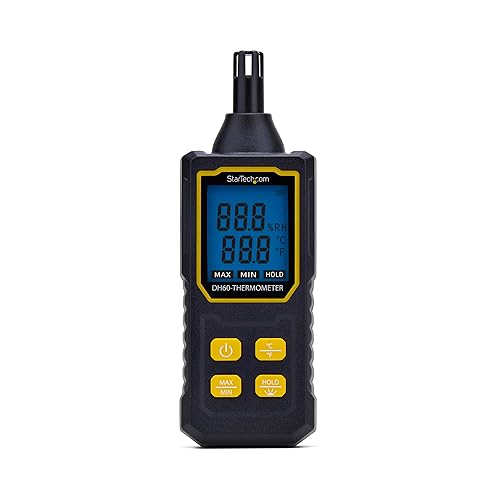 StarTech.com Handheld Digital Temperature/Humidity Meter, Hygrometer W/Large LCD, Thermometer for Server Rooms/Offices