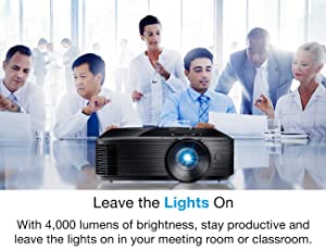 Optoma X400LVe XGA Professional Projector | 4000 Lumens for Lights-on Viewing| Presentations in Classrooms &amp; Meeting Rooms | Up to 15,000 Hour Lamp Life | Speaker Built in 2021 Model/4000 Lumens