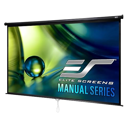 Elite Screens M120UWH2 Manual Projection Screen (120 Inch 16:9 AR) 16:9, 120-inch Black