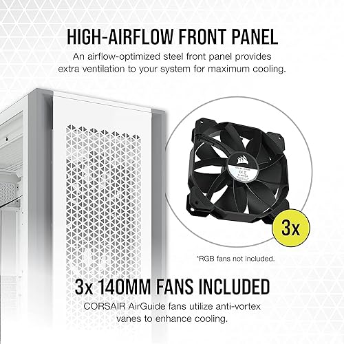CORSAIR 7000D Airflow Full-Tower ATX PC Case, White