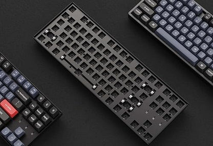 Keychron K8 Pro Hot-swappable Wireless/Wired Mechanical Keyboard South-Facing RGB Lights Aluminum Frame Gateron Pro Red Switches TKL Layout (87 Keys) for Windows Mac Linux, Black (K8P-J1)