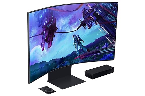 SAMSUNG Odyssey Ark 55-Inch Curved Gaming Screen, 4K UHD 165Hz 1ms Quantum Mini-LED with Sound Dome Technology, Improved Multi View - (LS55CG970NNXGO) [Canada Version] (2023) LS55CG970NNXGO 55 inch