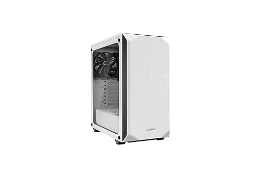 be quiet! BGW35 Pure Base 500 Window White, ATX, midi Tower Computer case, Tempered Glass Window, Two preinstalled Fans White BGW35