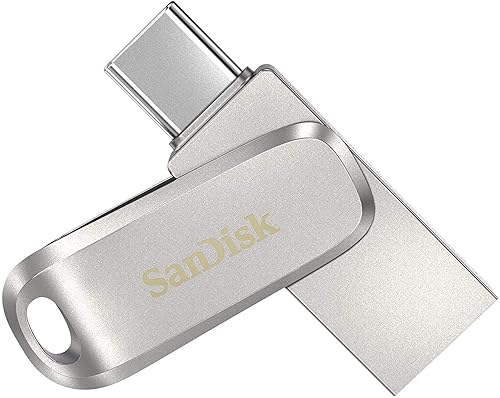 SanDisk 128GB Ultra Dual Drive Luxe USB Type-C - SDDDC4-128G-G46 128GBG Up to 150 MB/s Silver
