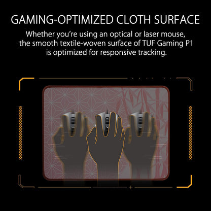 ASUS TUF Gaming P1 Portable Gaming Mouse pad (Nano-Coated, Water-Resistant Surface, Durable Anti-fray Stitching, and Non-Slip Rubber Base) - Demon Slayer, INOSUKE