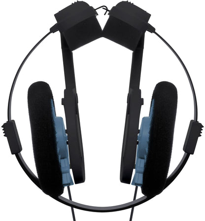 Koss Porta Pro with Microphone and Remote On-Ear Headphones, in-Line Microphone and Touch Remote Control, Collapsible Design, Wired with 3.5mm Plug, Black and Silver