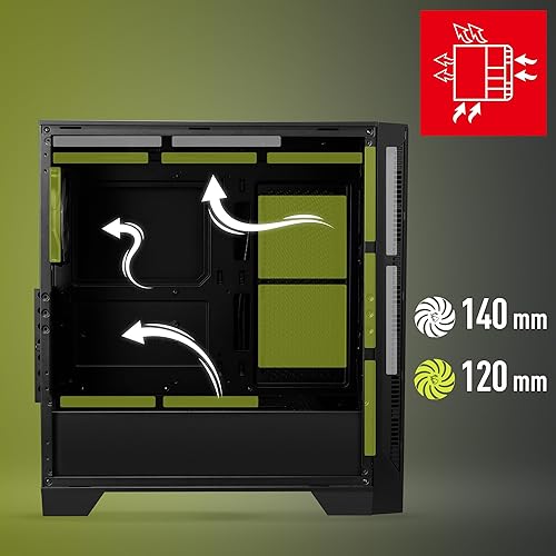 MSI MAG Forge 321R Airflow Mid Tower ATX Gaming Case, ABS Plastic Design, ARGB Fan, ARGB Control Board, Tempered Glass Window