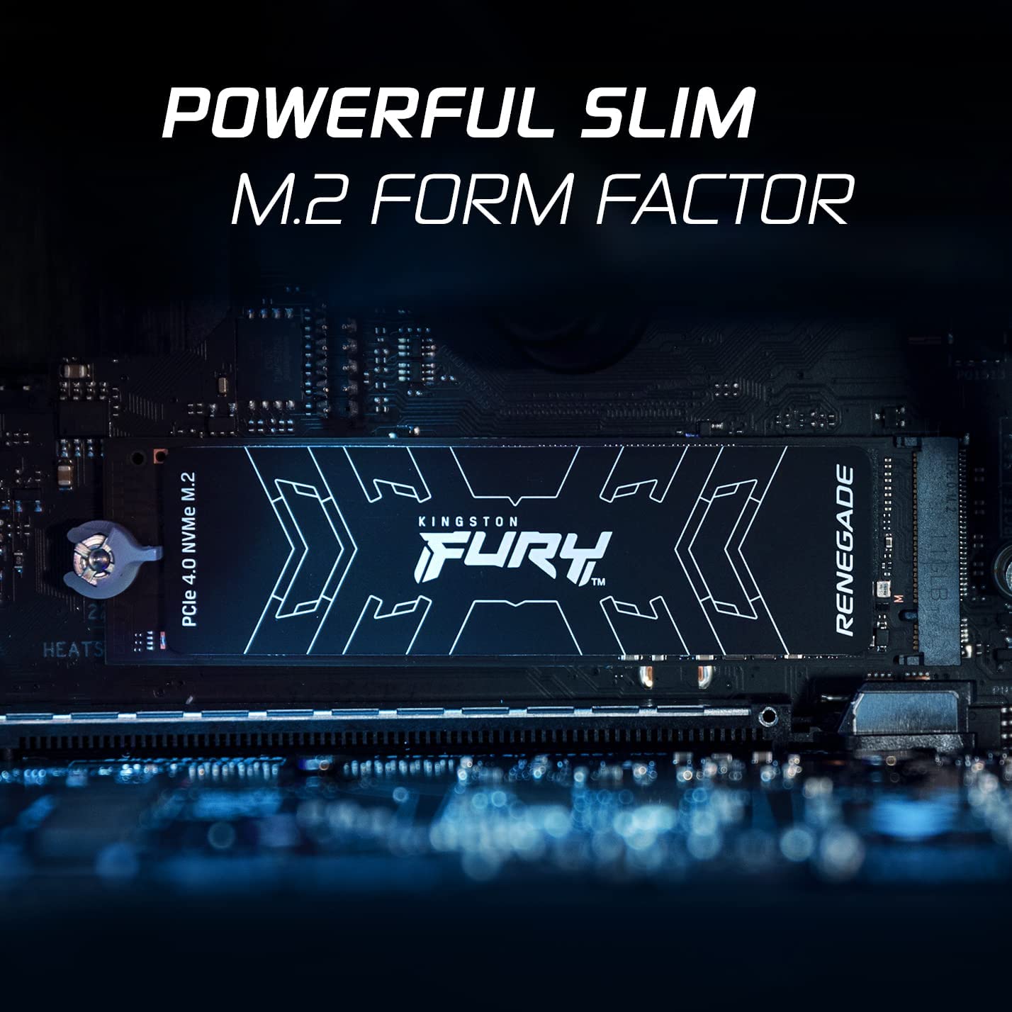 Kingston Fury Renegade 1TB PCIe Gen 4.0 NVMe M.2 Internal Gaming SSD | Up to 7300 MB/s | Graphene Heat Spreader | 3D TLC NAND | Works with PS5 | SFYRS/1000G
