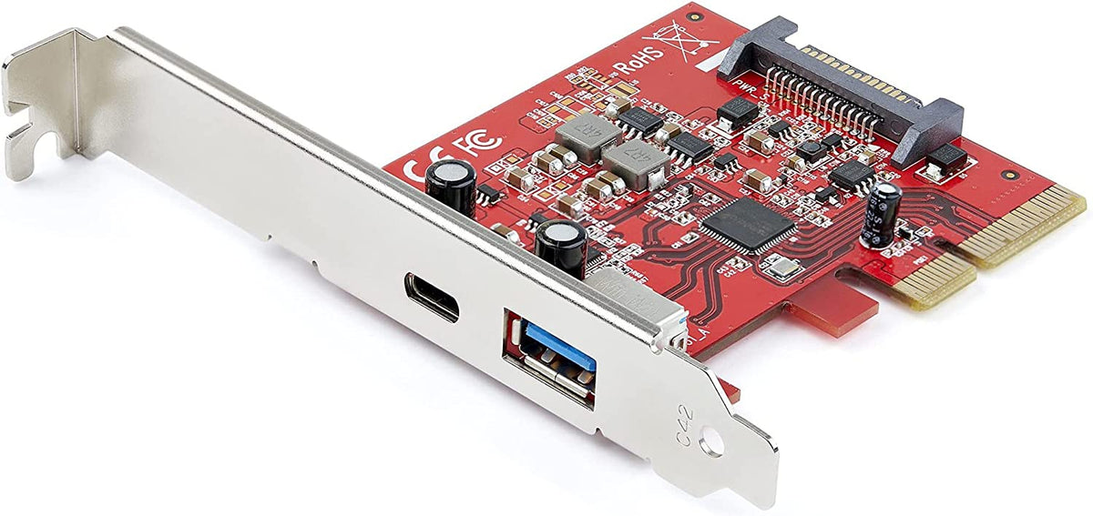 StarTech.com 2-Port 10Gbps USB-A &amp; USB-C PCIe Card - USB 3.1 Gen 2 PCI Express Type C/A Host Controller Card Adapter - USB 3.2 Gen 2x1 PCIe Expansion Add-On Card - Windows, macOS, Linux (PEXUSB311AC3)