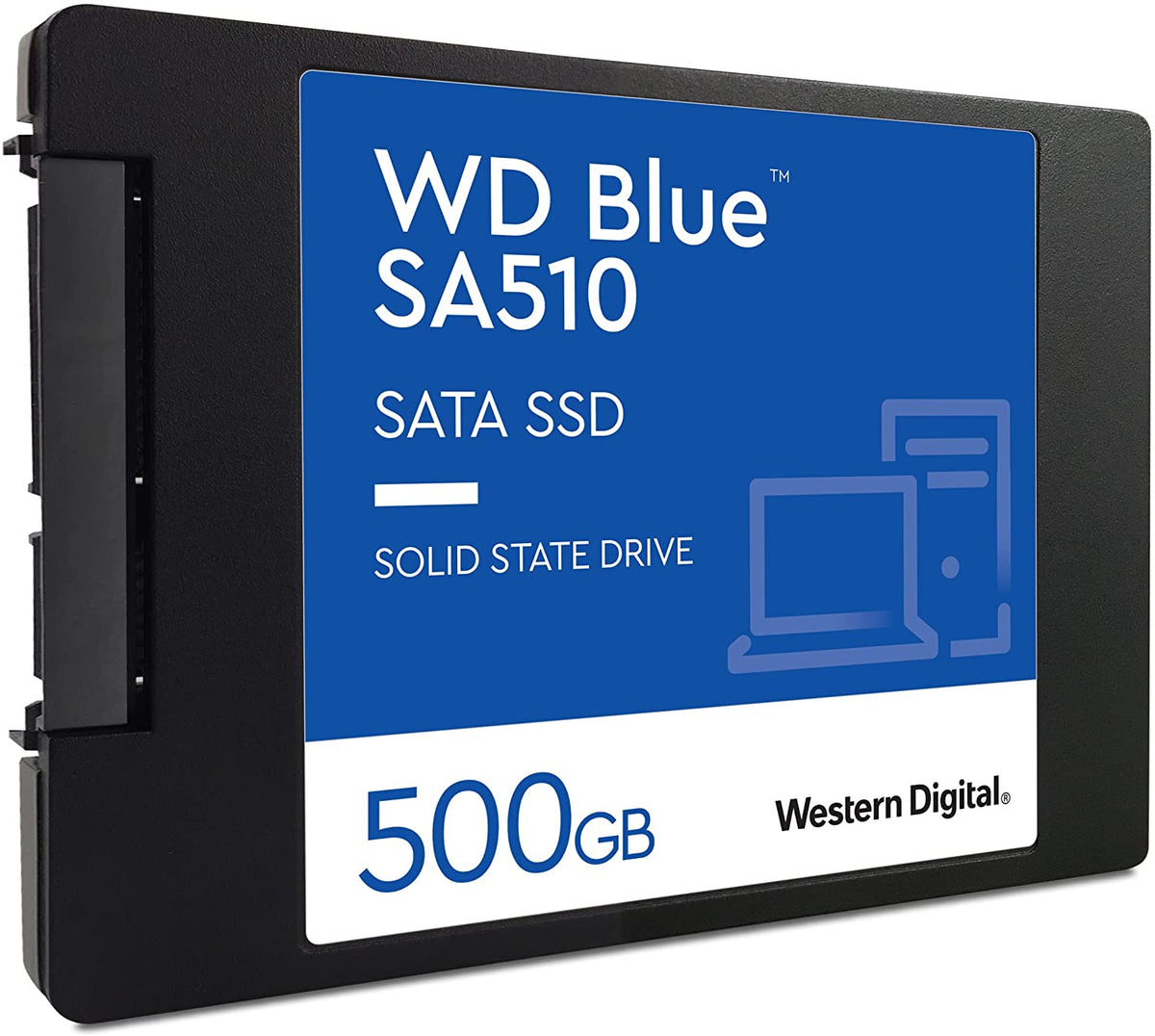 Western Digital 500GB WD Blue SA510 SATA Internal Solid State Drive SSD - SATA III 6 Gb/s, 2.5"/7mm, Up to 560 MB/s - WDS500G3B0A