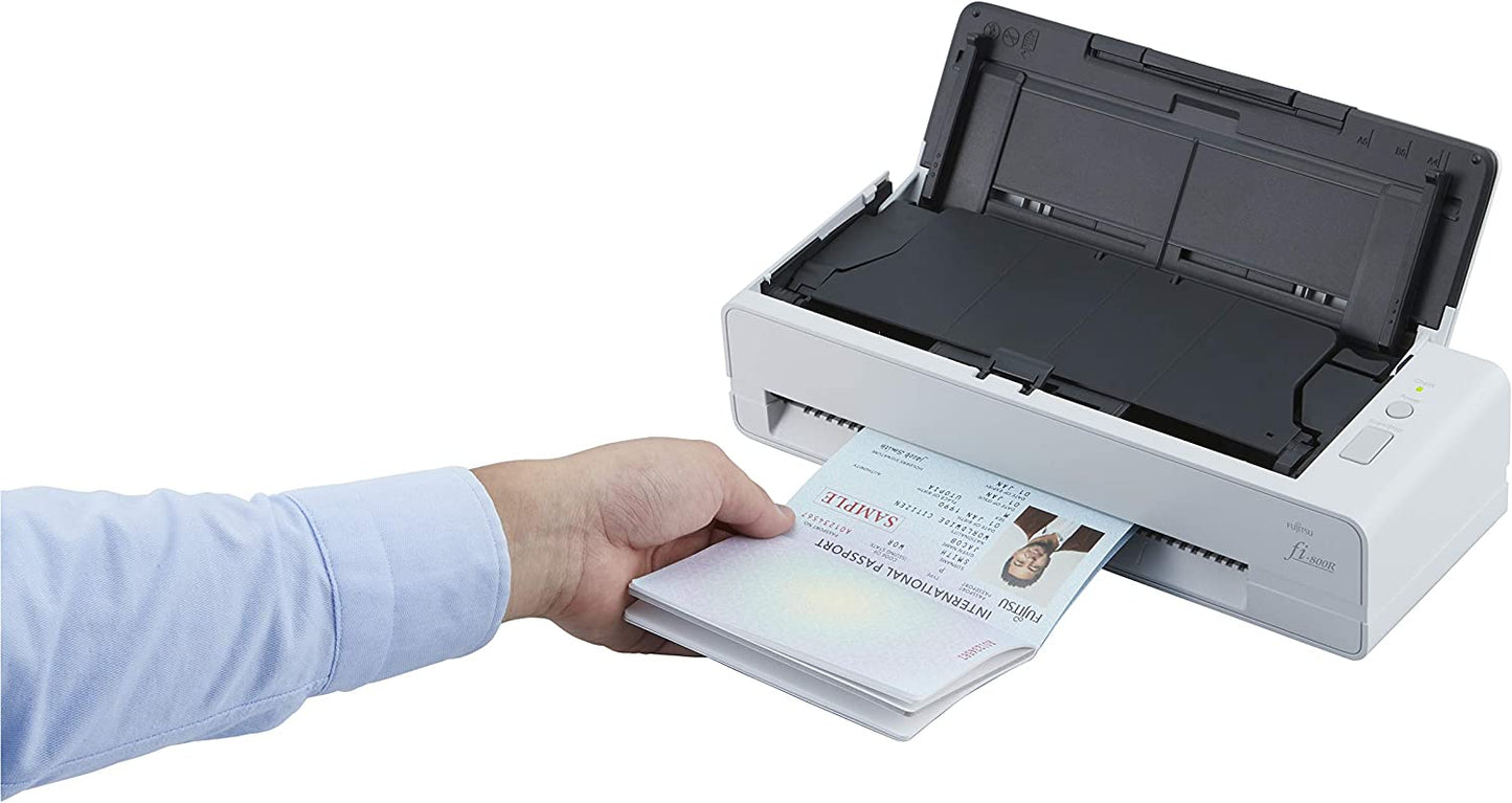 Fujitsu fi-800R Ultra-Compact, Color Duplex Document Scanner with Dual Auto Document Feeders (ADF)
