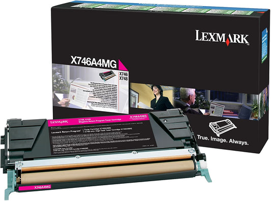 Lexmark Magenta Return Program Toner Cartridge, 7000 Yield (X746A1MG)