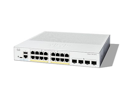 Cisco Catalyst C1300-16P-4X Ethernet Switch - 16 Ports - Manageable - 10 Gigabit Ethernet - 10/100/1000Base-T, 10GBase-X - 3 Layer Supported - Modular - 279.80 W Power Consumption - 120 W PoE Budget - Optical Fiber, Twisted Pair
