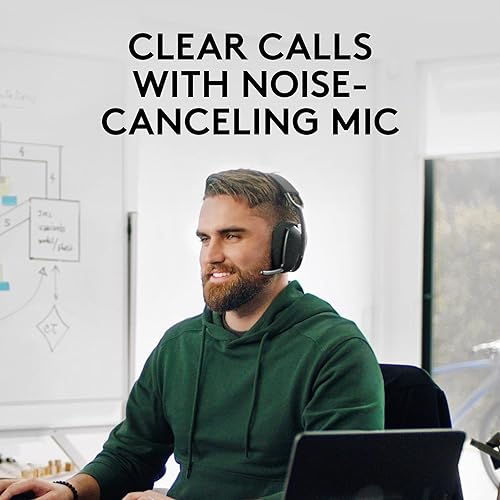 Logitech Zone Vibe Wireless Bluetooth Headphones with Noise-Canceling Mic, USB-A, USB-C, for Google Meet, Google Voice, Zoom, Mac/PC, Black Black One Size