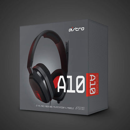 ASTRO Gaming A10 Wired Gaming Headset, Lightweight and Damage Resistant, ASTRO Audio, 3.5 mm Audio Jack, for Xbox Series X|S, Xbox One, PS5, PS4, Nintendo Switch, PC, Mac- Black
