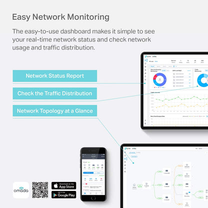 TP-Link Omada Hardware Controller | SDN Integrated | PoE Powered | Manage Up to 100 Devices | Easy &amp; Intelligent Network Monitor &amp; Maintenance | Cloud Access &amp; Omada App (OC200)
